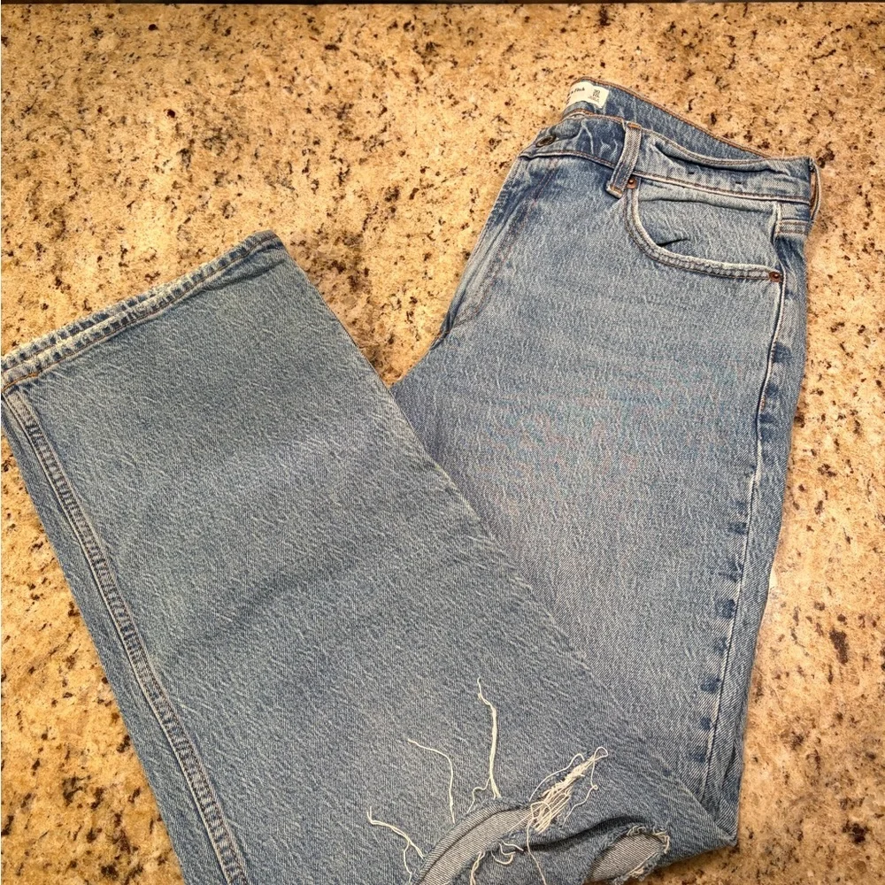 Abercrombie Baggy Low Rise Curve Love Distressed - Picture 2 of 5